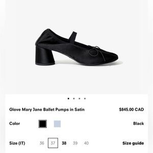 proenza schouler glove mary jane ballet pumps size IT 37 1/2